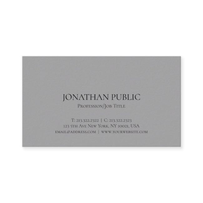 Elegant Minimalist Modern Professional Grey Plain