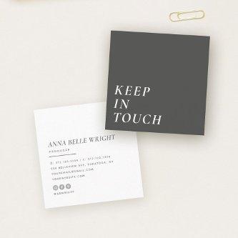 Elegant | Minimalist Modern Typography Simple Grey Square