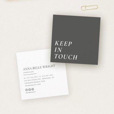 Elegant | Minimalist Modern Typography Simple Grey Square