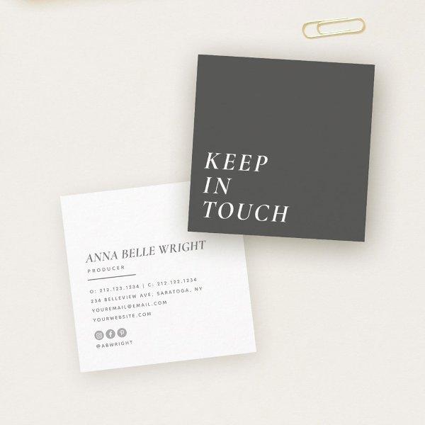 Elegant | Minimalist Modern Typography Simple Grey Square