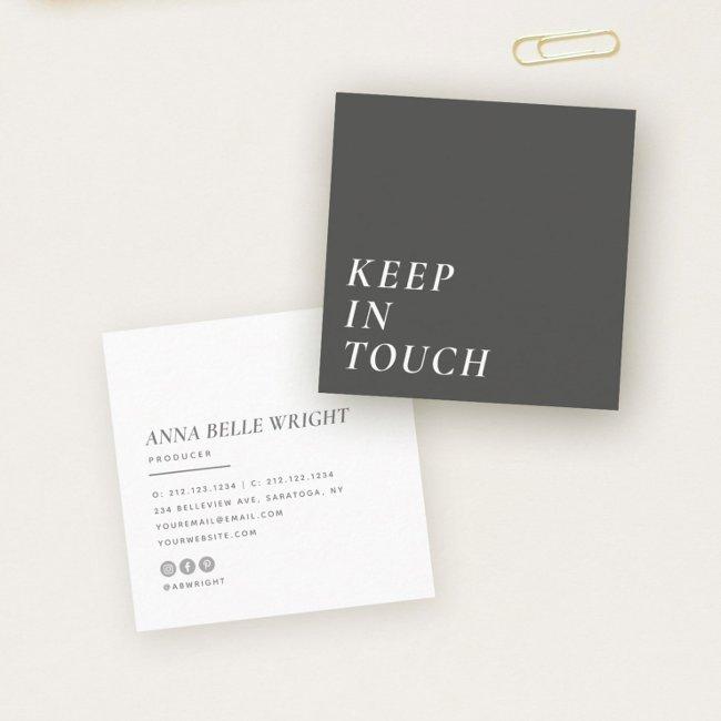 Elegant | Minimalist Modern Typography Simple Grey Square