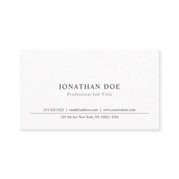 Elegant Minimalist Plain Classic Professional