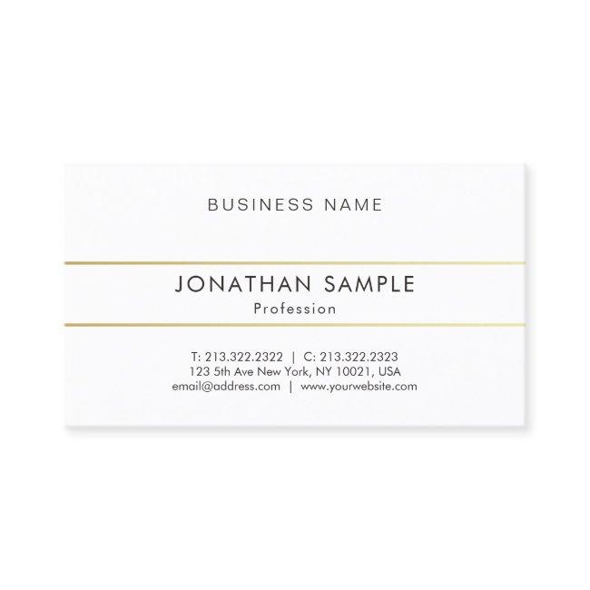Elegant Minimalist Professional Smart Gold Stripes