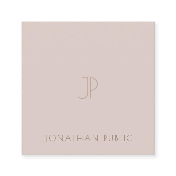 Elegant Minimalist Template Modern Monogram Simple Square