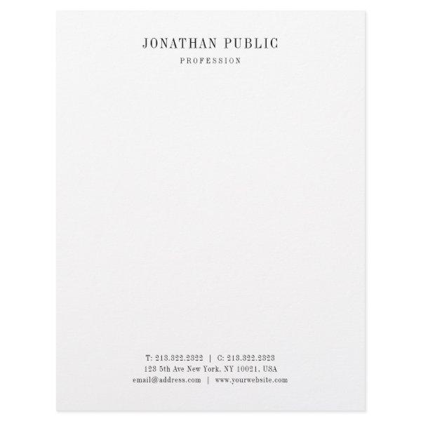 Elegant Minimalistic Design Classic Look Template Letterhead