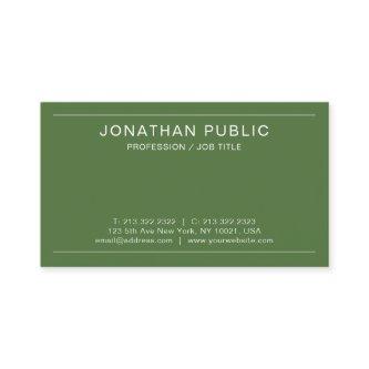 Elegant Minimalistic Design Trendy Green Plain