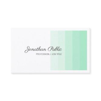 Elegant Mint Green White Calligraphy Script Modern