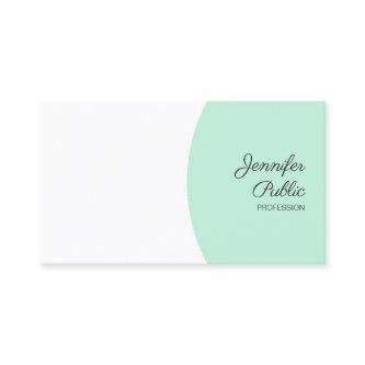 Elegant Mint Green White Custom Template Modern