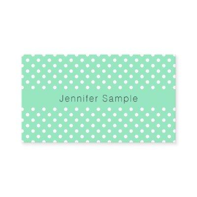 Elegant Mint Green White Dots Modern Template
