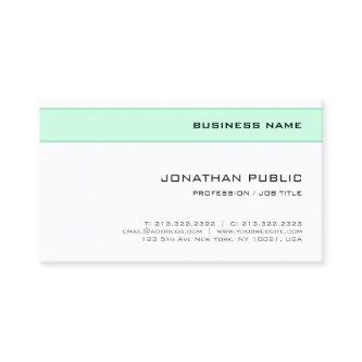 Elegant Mint Green White Modern Minimalist Design