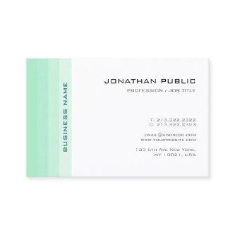 Elegant Mint Green White Trendy Modern Simple