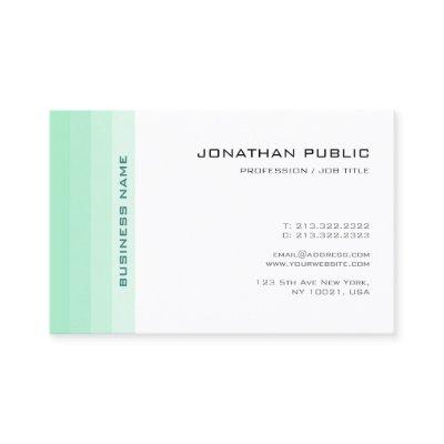 Elegant Mint Green White Trendy Modern Simple