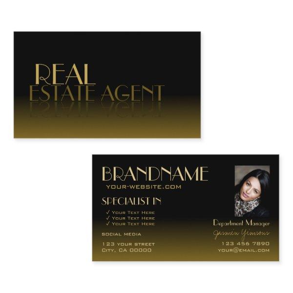 Elegant Mirror Font Stylish Black Brown with Photo