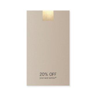 Elegant Modern Beige Gold Accent Discount Vertical