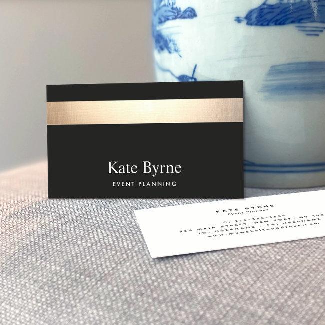 Elegant Modern Black Gold Striped