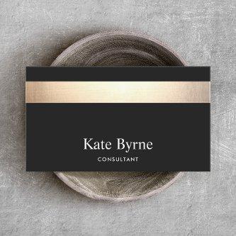 Elegant Modern Black Gold Striped