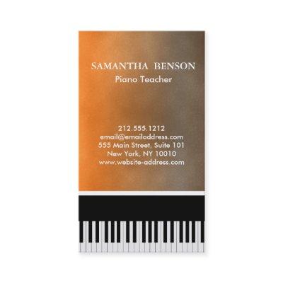 Elegant Modern Black Stripe Piano Teacher