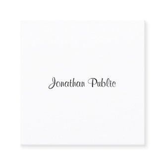 Elegant Modern Calligraphed Script Name Template Square