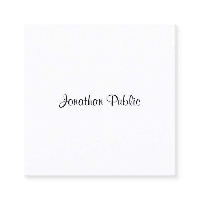 Elegant Modern Calligraphed Script Name Template Square