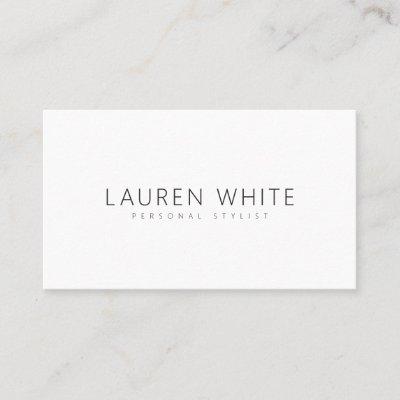 Elegant modern chic white minimalist professional