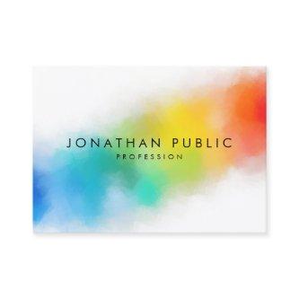 Elegant Modern Colorful Abstract Art Rainbow Color