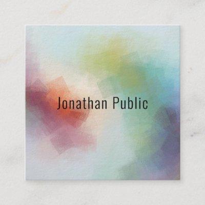 Elegant Modern Colorful Template Abstract Art Square