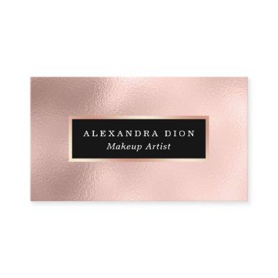 Elegant modern copper rose gold makeup artist