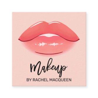 Elegant Modern Coral Pink Lips Makeup Artist Squar Square