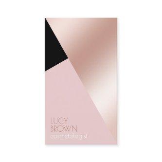 Elegant modern geometric rose gold cosmetologist