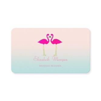Elegant Modern Girly Funny,Pink Flamingos In Love