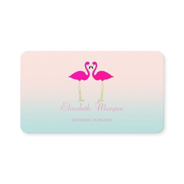 Elegant Modern Girly Funny,Pink Flamingos In Love