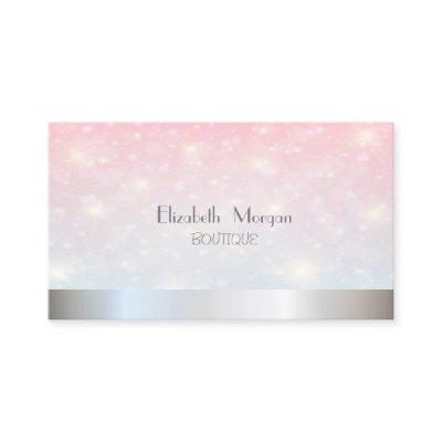 Elegant Modern Glitter Bokeh ,Silver