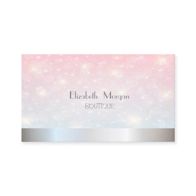 Elegant Modern Glitter Bokeh ,Silver