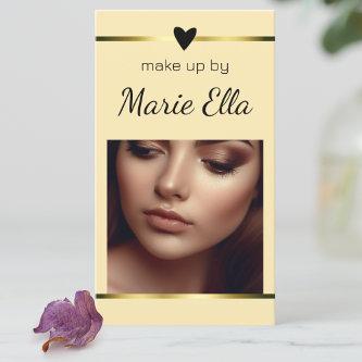 Elegant Modern Gold Heart Photo QR Code Template