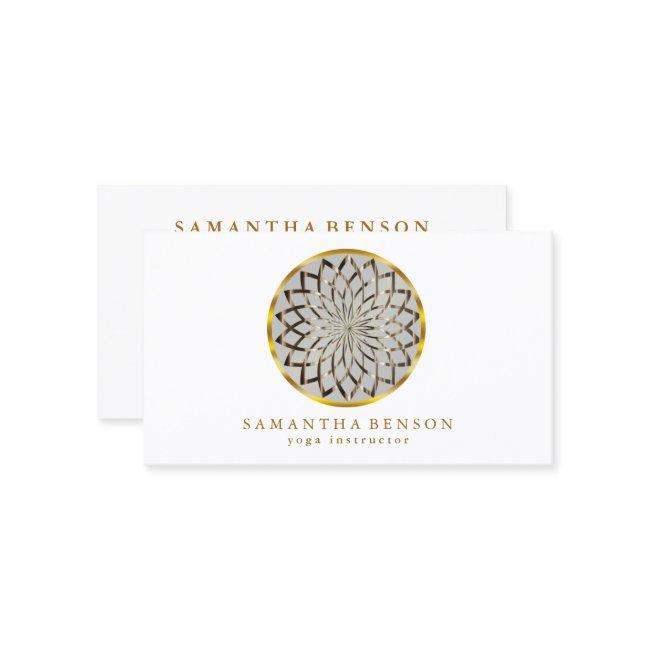 Elegant Modern Gold Lotus Logo Stylish Copper