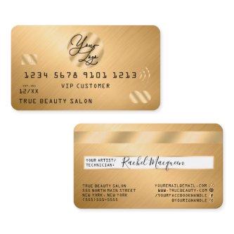 Elegant Modern Gold Metallic Credit Card Logo