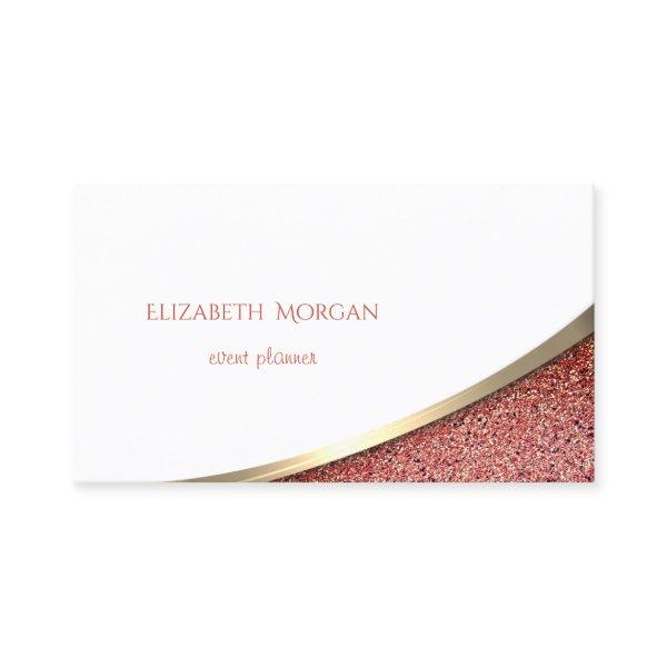 Elegant  Modern Gold Stripe ,White , Red Marble