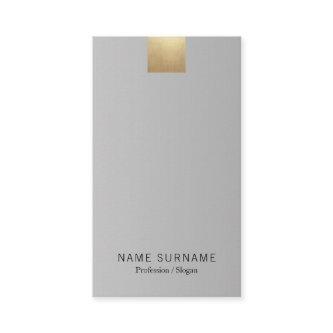 Elegant Modern Grey Gradient Gold Accent Vertical