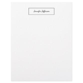 Elegant Modern Handwriting Plain Professional Letterhead