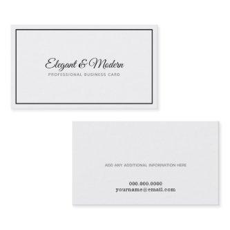 elegant & modern handwritten prof. b/w