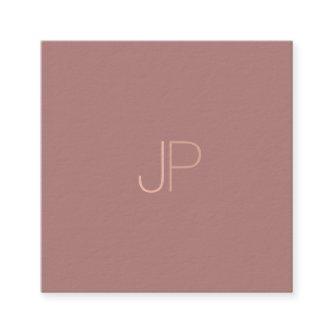 Elegant Modern Initial Letter Monogram Plain Luxe Square