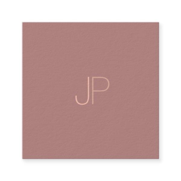 Elegant Modern Initial Letter Monogram Plain Luxe Square