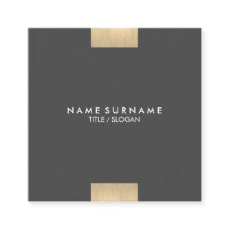 Elegant Modern Kraft Printed Gold Accent Chic Square