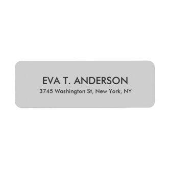 Elegant Modern Light Grey Professional Label