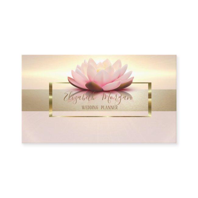 Elegant Modern Lotus Shiny Gold Frame