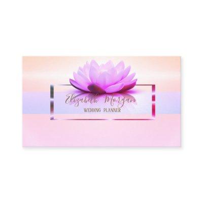 Elegant Modern Lotus Shiny Gold Frame