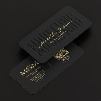 Elegant Modern Marketing Monogram Black