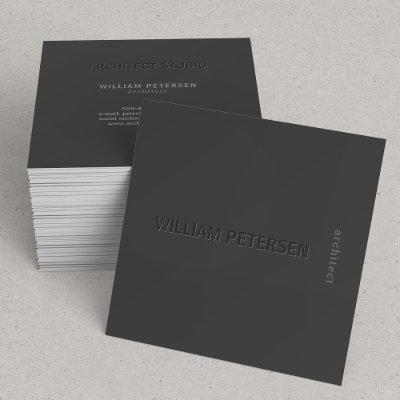 Elegant modern matte black and grey professional square