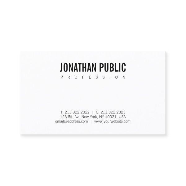 Elegant Modern Minimalist Design Trendy B&W Plain