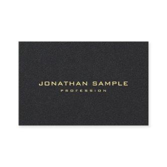 Elegant Modern Minimalist Gold Text Premium Black